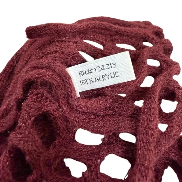 Teal Knitted Fringe Shawl - Picture 10 of 10